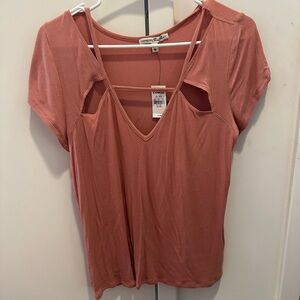 🆕 Salmon Colored Cut-Out Top